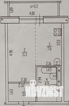 Студия квартира, вторичка, 30м2, 1/16 этаж