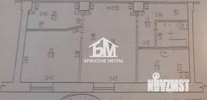 2-к квартира, вторичка, 53м2, 1/4 этаж