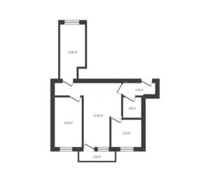 3-к квартира, вторичка, 57м2, 3/5 этаж