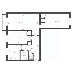 3-к квартира, вторичка, 54м2, 4/5 этаж