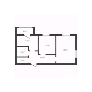 2-к квартира, вторичка, 65м2, 1/3 этаж