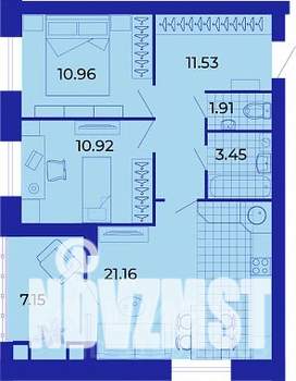 3-к квартира, сданный дом, 67м2, 9/9 этаж