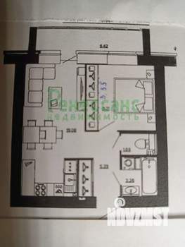1-к квартира, вторичка, 45м2, 5/9 этаж