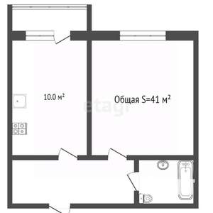 1-к квартира, вторичка, 41м2, 9/16 этаж