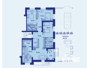 4-к квартира, вторичка, 163м2, 1/9 этаж