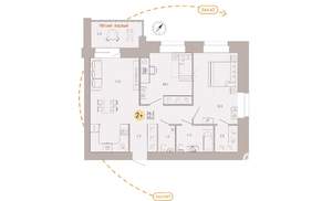 2-к квартира, вторичка, 63м2, 8/9 этаж