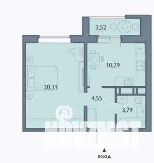 1-к квартира, вторичка, 41м2, 14/16 этаж