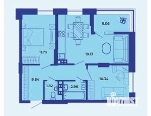 3-к квартира, вторичка, 61м2, 19/20 этаж