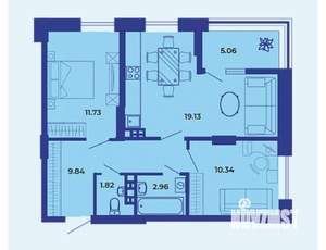 3-к квартира, вторичка, 61м2, 13/19 этаж