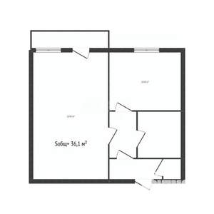 1-к квартира, вторичка, 36м2, 4/9 этаж