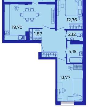 2-к квартира, вторичка, 71м2, 10/15 этаж