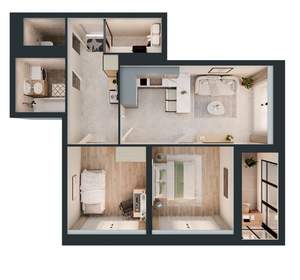 2-к квартира, вторичка, 59м2, 8/16 этаж