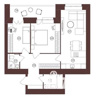 3-к квартира, вторичка, 69м2, 9/16 этаж