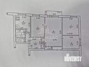 4-к квартира, вторичка, 57м2, 2/5 этаж
