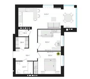 2-к квартира, вторичка, 64м2, 2/4 этаж