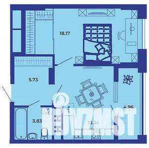 1-к квартира, вторичка, 46м2, 9/19 этаж