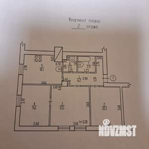 3-к квартира, вторичка, 55м2, 2/2 этаж