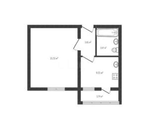 1-к квартира, вторичка, 40м2, 13/18 этаж