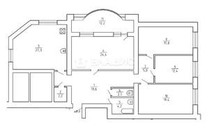 4-к квартира, вторичка, 136м2, 1/9 этаж