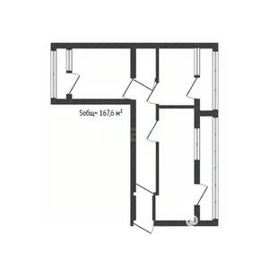 4-к квартира, вторичка, 168м2, 10/10 этаж