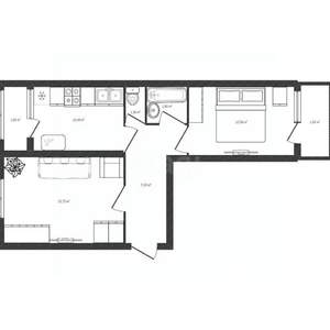 2-к квартира, вторичка, 56м2, 2/6 этаж