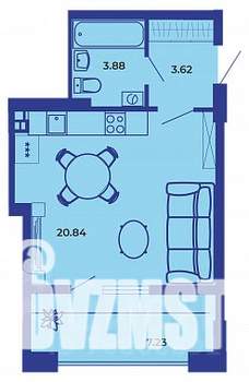 1-к квартира, вторичка, 36м2, 8/19 этаж