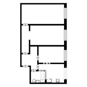 3-к квартира, вторичка, 54м2, 5/5 этаж