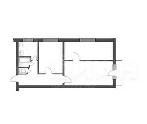 3-к квартира, вторичка, 58м2, 2/5 этаж