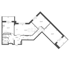 3-к квартира, вторичка, 86м2, 15/15 этаж