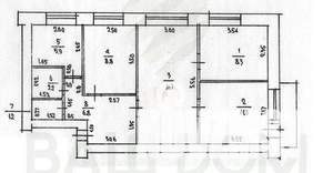 3-к квартира, вторичка, 61м2, 5/5 этаж