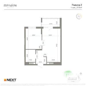 1-к квартира, вторичка, 38м2, 10/14 этаж