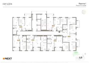 2-к квартира, вторичка, 53м2, 7/14 этаж