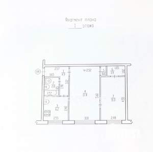 2-к квартира, вторичка, 45м2, 1/5 этаж