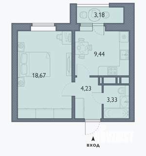 1-к квартира, сданный дом, 37м2, 11/16 этаж