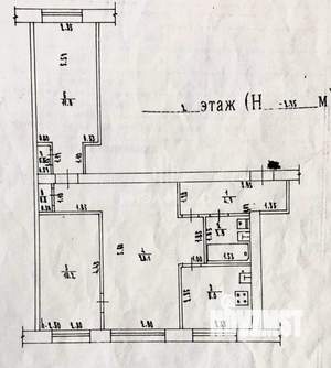 3-к квартира, вторичка, 57м2, 2/4 этаж