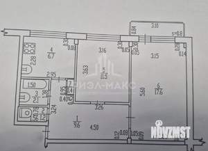 2-к квартира, вторичка, 52м2, 8/9 этаж