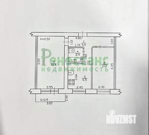 2-к квартира, вторичка, 43м2, 4/5 этаж