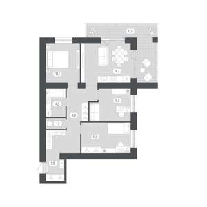 3-к квартира, вторичка, 82м2, 7/9 этаж