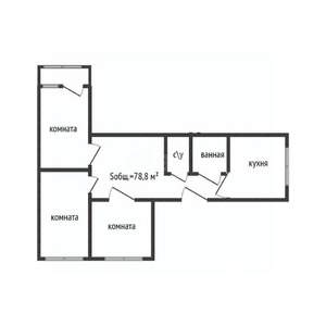 3-к квартира, вторичка, 79м2, 5/12 этаж