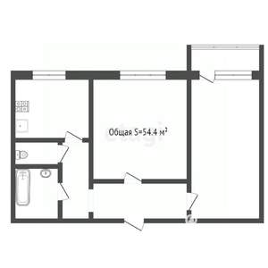 2-к квартира, вторичка, 54м2, 4/10 этаж