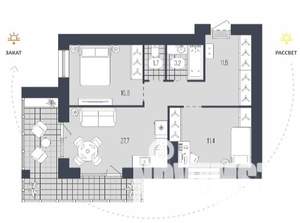 2-к квартира, вторичка, 66м2, 7/9 этаж