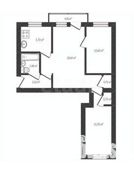 3-к квартира, вторичка, 56м2, 4/4 этаж
