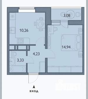 1-к квартира, вторичка, 34м2, 4/16 этаж