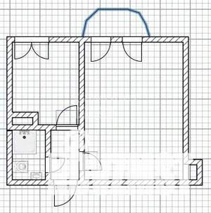 1-к квартира, вторичка, 29м2, 3/3 этаж
