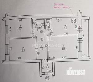 3-к квартира, вторичка, 62м2, 9/10 этаж