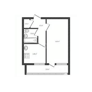 1-к квартира, вторичка, 32м2, 4/5 этаж