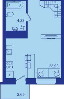 1-к квартира, вторичка, 29м2, 15/17 этаж