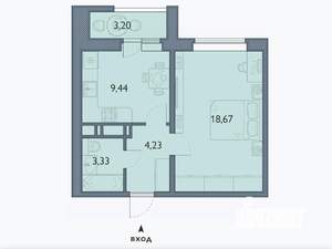 1-к квартира, вторичка, 37м2, 2/16 этаж
