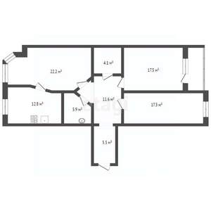 3-к квартира, вторичка, 99м2, 1/14 этаж