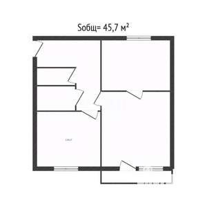 2-к квартира, вторичка, 46м2, 3/5 этаж